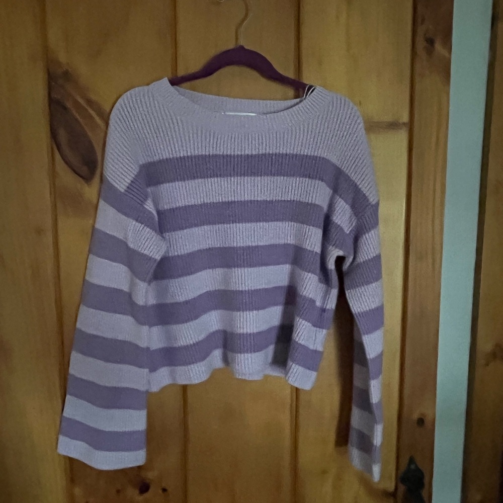 Kids Striped Purple Sweater
